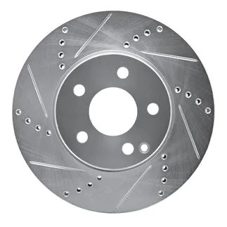 R1 Concepts EDZ-63050L Brake Rotor Drilled and Slotted Silver